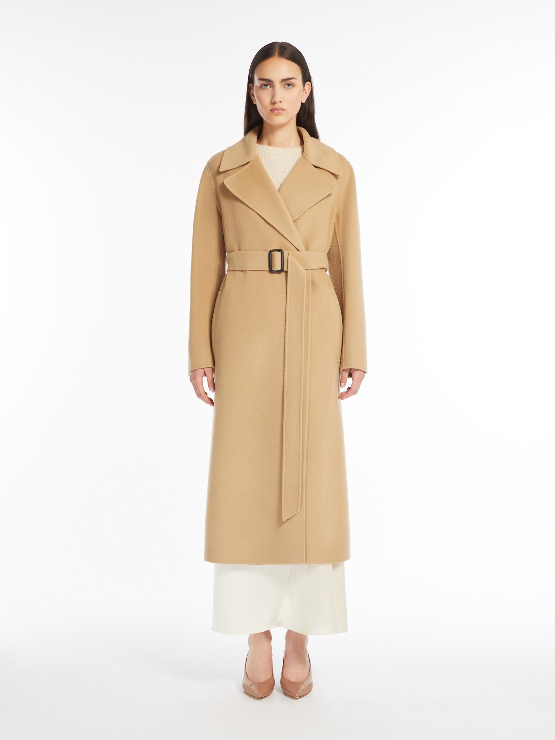 Cappotto lungo a vestaglia in lana 2425016041 065 MAX MARA WEEKEND Beige 