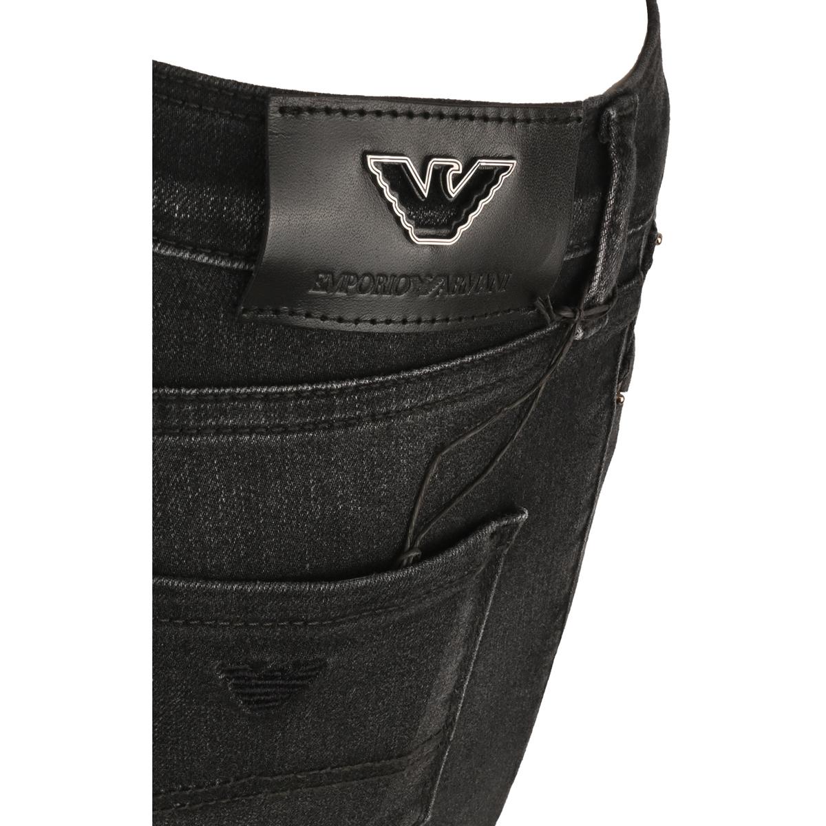 Jeans a vita alta e gamba super skinny in denim stretch misto lyocell 6R2J20 2DAXZ 0005 EMPORIO ARMANI Black 