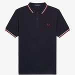 Polo manica corta M3600 T55 FRED PERRY Nvy/swht/bntred 