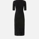Abito midi in pizzo di maglia 105653A2TW Z99 PINKO Nero limousine 