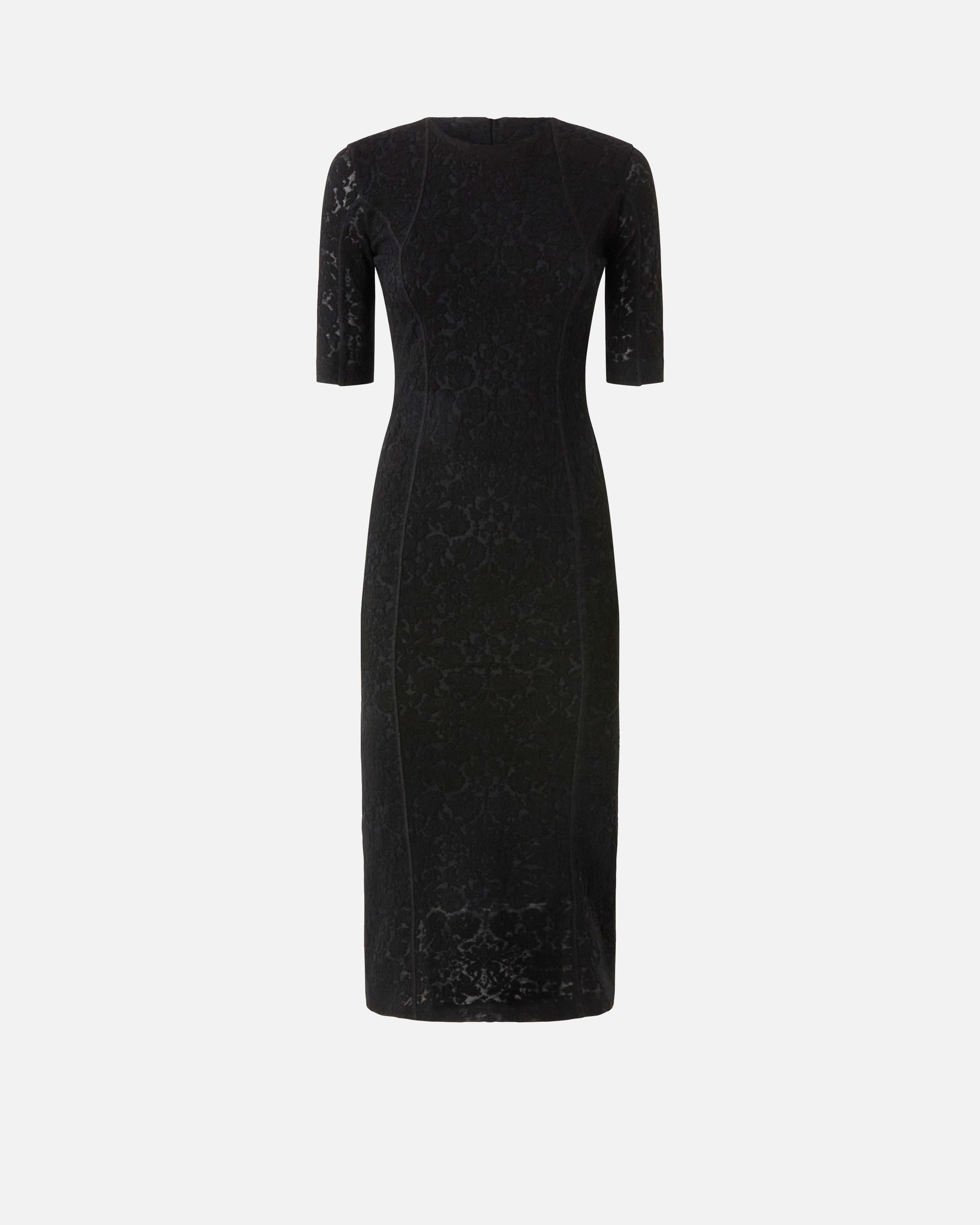 Abito midi in pizzo di maglia 105653A2TW Z99 PINKO Nero limousine 