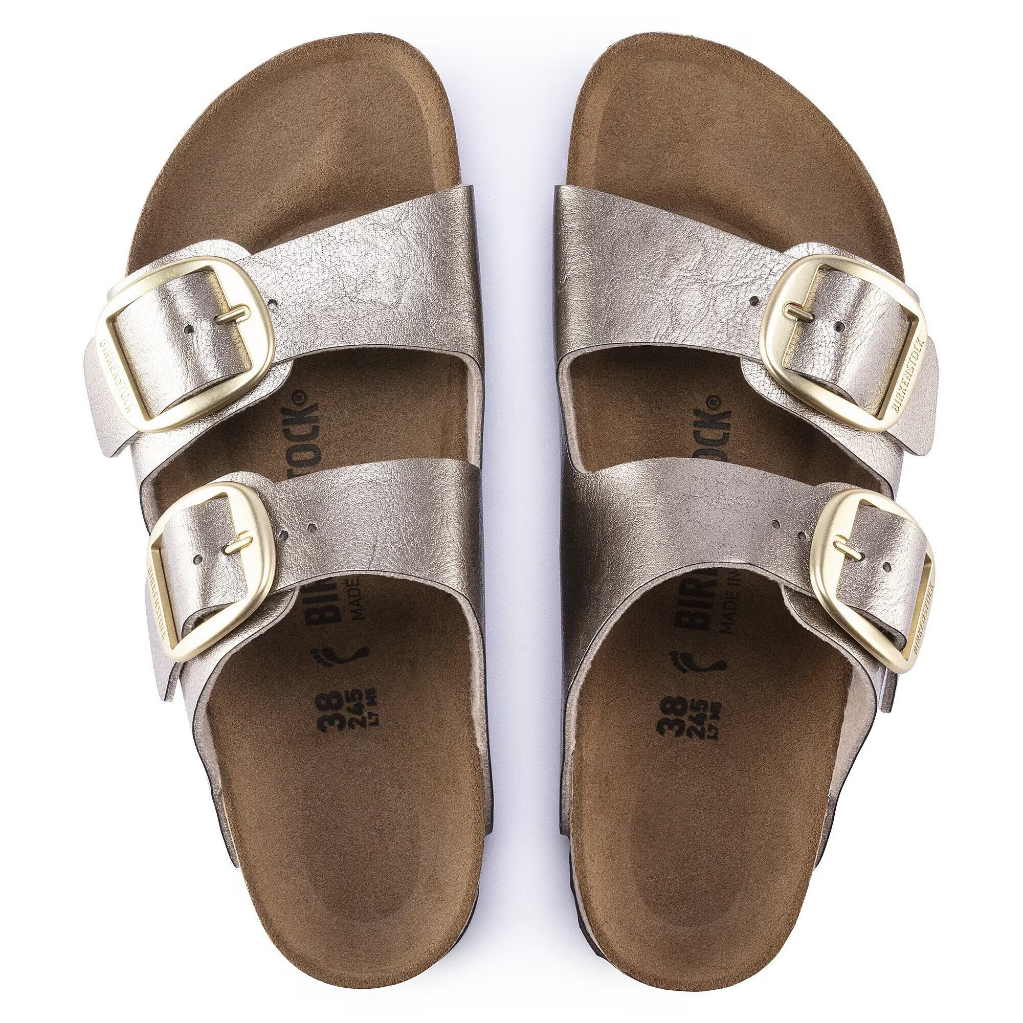 Ciabatta in pelle ARIZONA BIG BUCKLE 1020882 GRACEFUL TAUPE BIRKENSTOCK Graceful taupe 