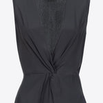 Top scollo a V in crèpe 1015868889 Z99 PINKO Black 