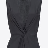 Top scollo a V in crèpe 1015868889 Z99 PINKO Black 