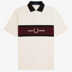 Polo con inserto ricamato M2421 560 FRED PERRY Ecru 
