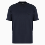 T-Shirt manica corta girocollo con logo flock 6D1TR3 1JOSZ 0950 EMPORIO ARMANI Eagle blu navy 