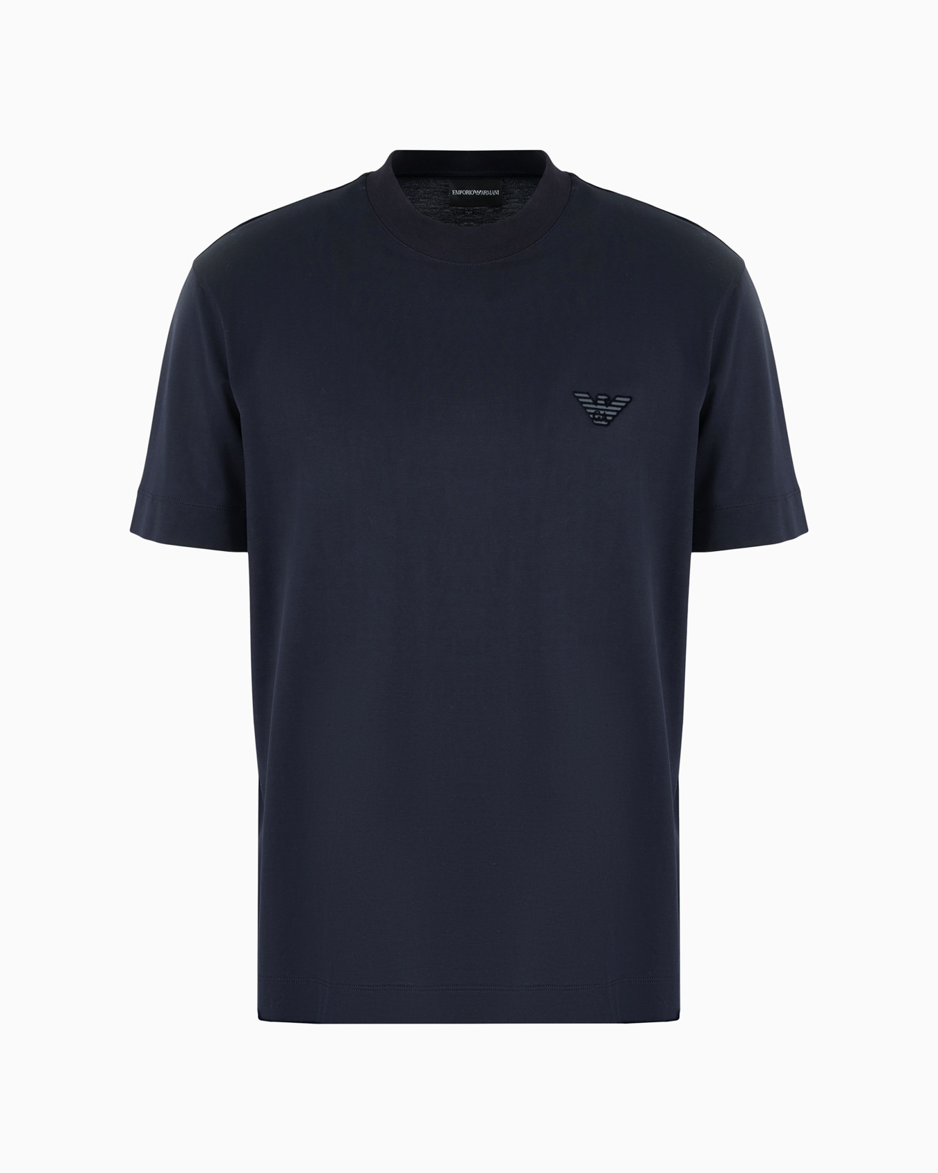 T-Shirt manica corta girocollo con logo flock 6D1TR3 1JOSZ 0950 EMPORIO ARMANI Eagle blu navy 
