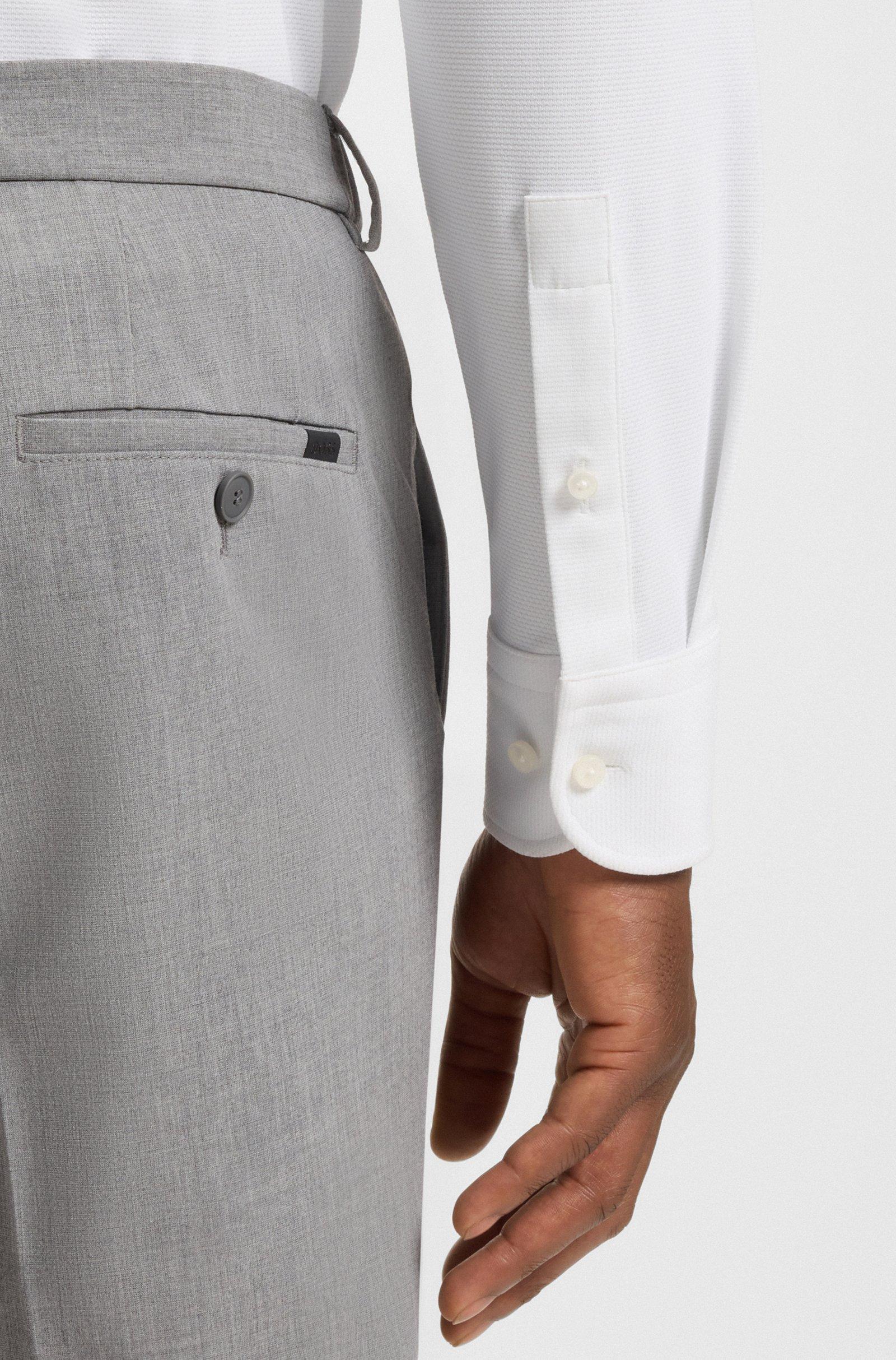 Camicia slim fit in tessuto performance 50545163 10268245 01 100 BOSS White 