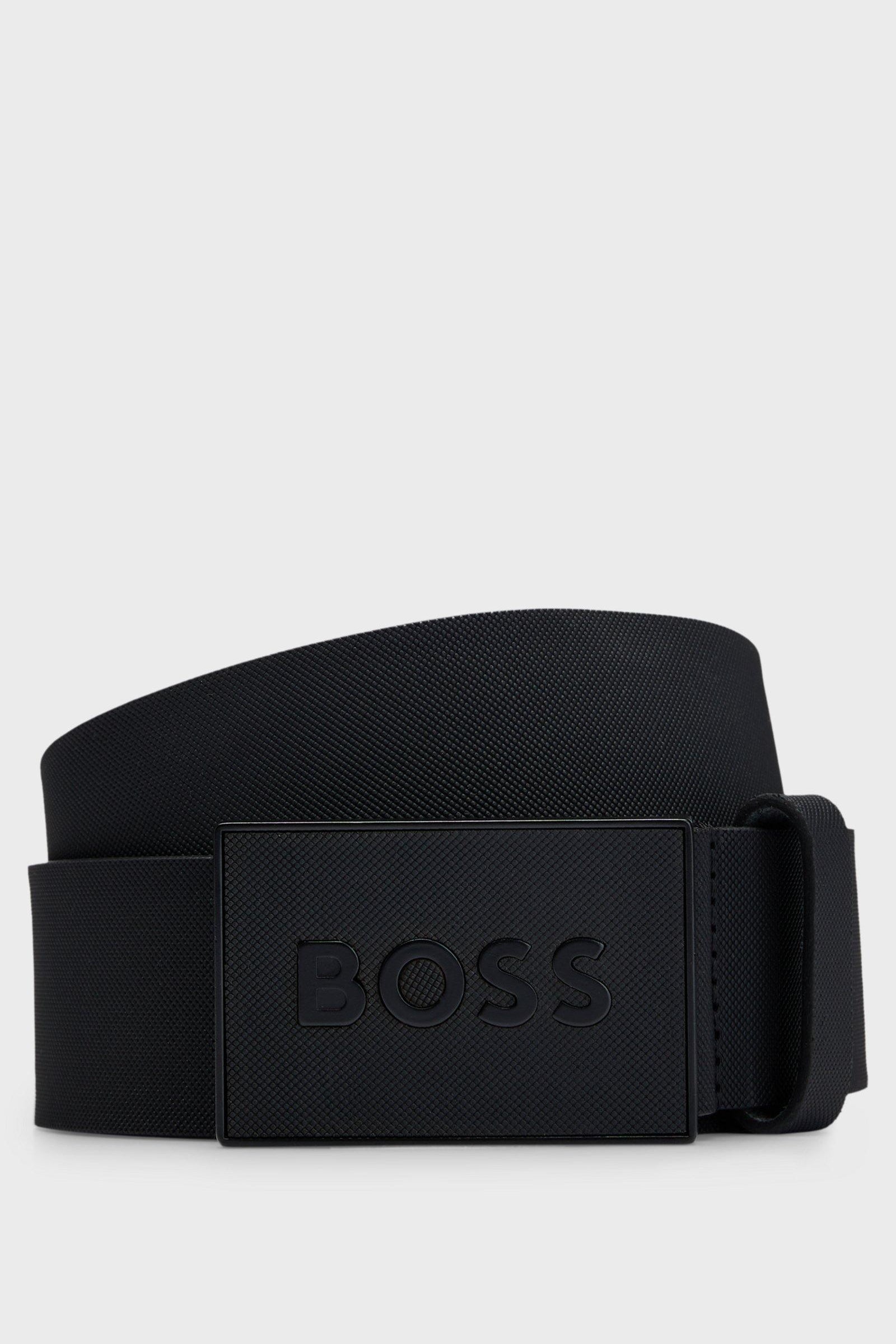 Cintura in pelle lavorata 50471333 10219316 01 001 BOSS Black 