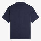 Camicia con colletto a rever in mesh compresso M1745 46B FRED PERRY Dark airforce 