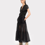 Top incrociato in jersey 102270A1C4 Z99 PINKO Black 