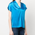 Blusa in seta 100376ZR64 F71 PINKO Light blue 