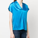 Blusa in seta 100376ZR64 F71 PINKO Light blue 