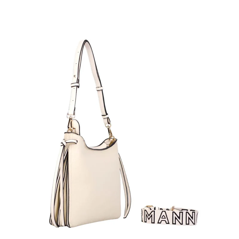 Borsa a spalla in ecopelle 12402126 IVORY ERMANNO FIRENZE Ivory 