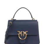Borsa a mano e tracolla media in pelle 100066A0F1 G08Q PINKO Blu indaco ombroso-antique 