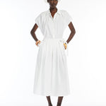 Gonna in popeline di cotone 2515101032 004 MAX MARA WEEKEND Off white 