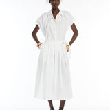 Gonna in popeline di cotone 2515101032 004 MAX MARA WEEKEND Off white 