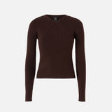 Maglia girocollo in cannetè di lana 104020A15S M28 PINKO Testa di moro 