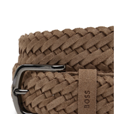 Cintura in pelle intrecciata 50542184 10199094 01 270 BOSS Light beige 