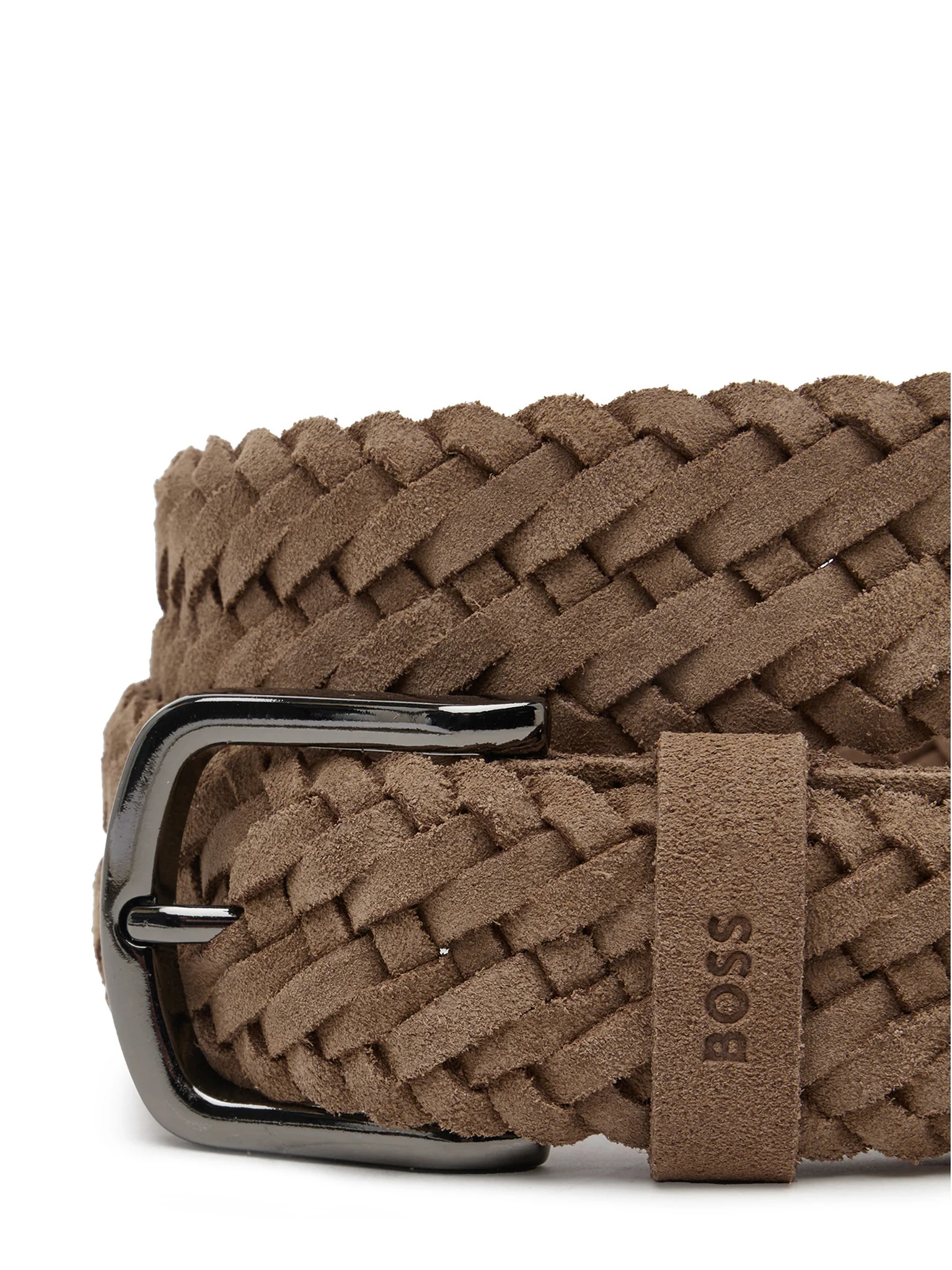 Cintura in pelle intrecciata 50542184 10199094 01 270 BOSS Light beige 