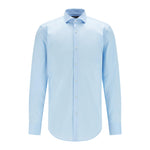 Camicia in cotone elasticizzato 50460918 10151300 01 450 BOSS Light pastel blue 
