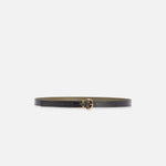 Cintura sottile reversibile in pelle 104592A2BY ZS1Q PINKO Nero/verde/ant.gold 