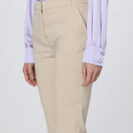 Pantalone dritto in punto stoffa 100155A0IM C28 PINKO Beige 