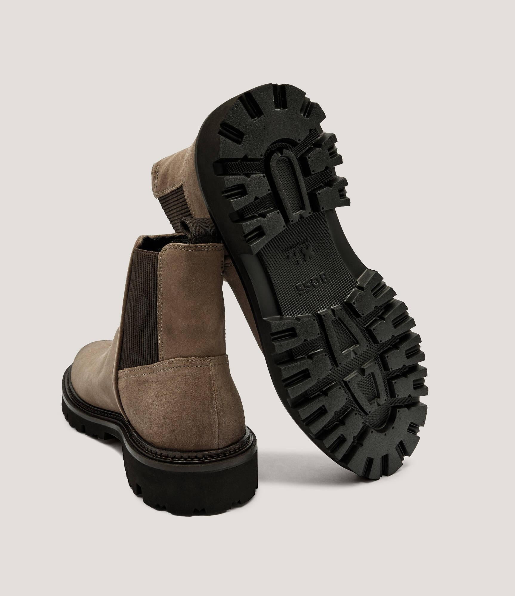 Stivali in suede 50552572 10262618 01 260 BOSS Beige 