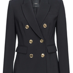 Blazer doppiopetto bottoni in metallo 102859A14I Z99 PINKO Black 