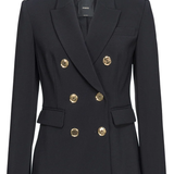 Blazer doppiopetto bottoni in metallo 102859A14I Z99 PINKO Black 
