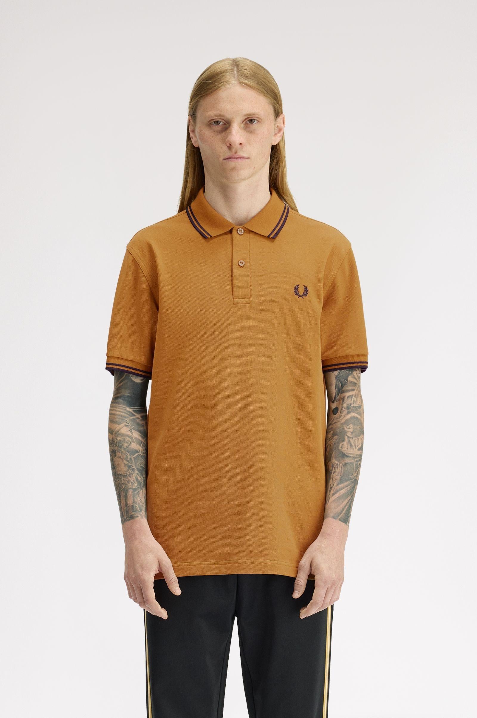 Polo manica corta M3600 T86 FRED PERRY Drk carml/nvy 