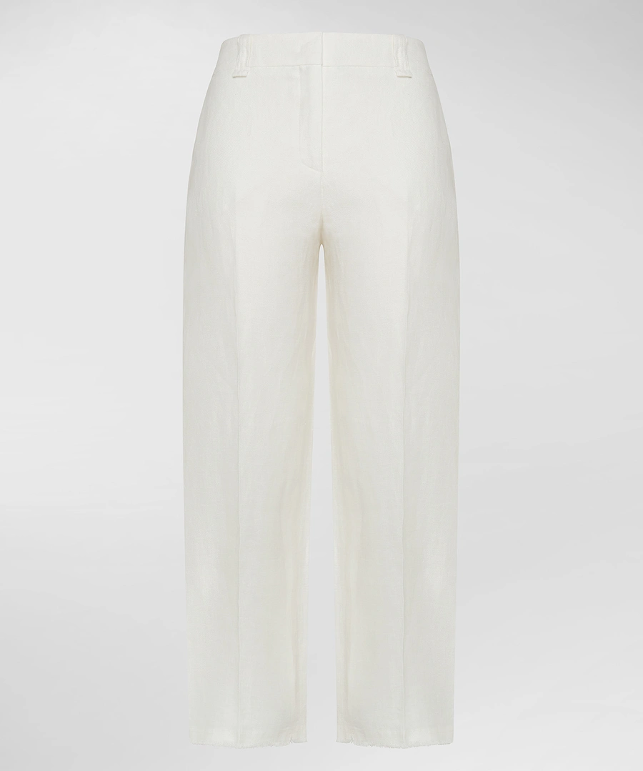 Pantalone in lino PED5098 99010143 726 PEUTEREY White 