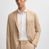 Camicia slim fit in cotone elasticizzato 50479915 10151300 03 100 BOSS White 