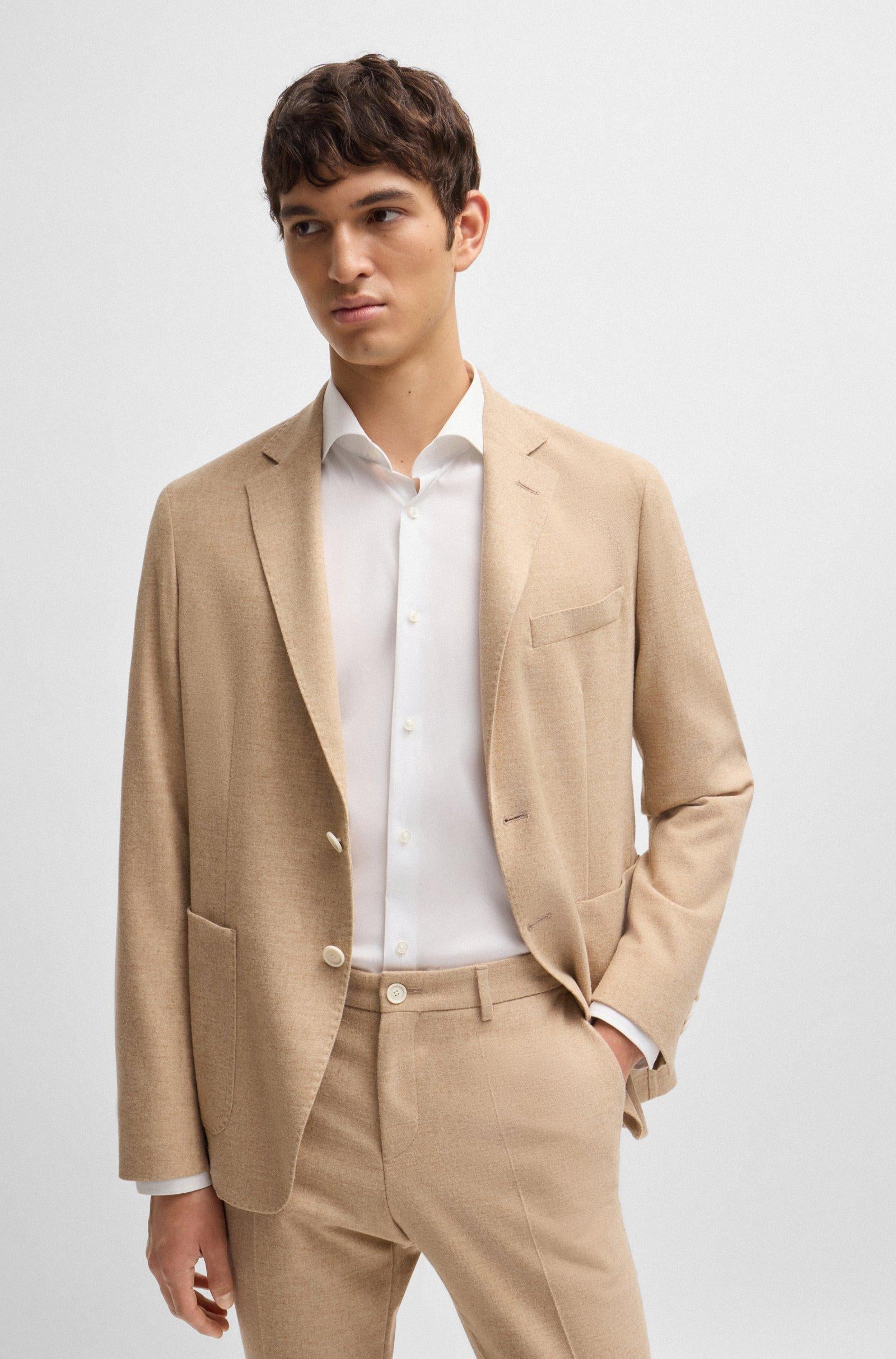 Camicia slim fit in cotone elasticizzato 50479915 10151300 03 100 BOSS White 