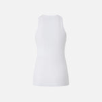 Top canottiera a costine con logo uccellini 100807A2C1 Z04 PINKO Bianco brill. 