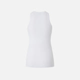 Top canottiera a costine con logo uccellini 100807A2C1 Z04 PINKO Bianco brill. 