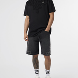 T-Shirt girocollo con logo monogram MTK8682 PJY002N 02 PHILIPP PLEIN Black 