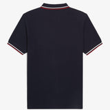 Polo manica corta M3600 T55 FRED PERRY Nvy/swht/bntred 