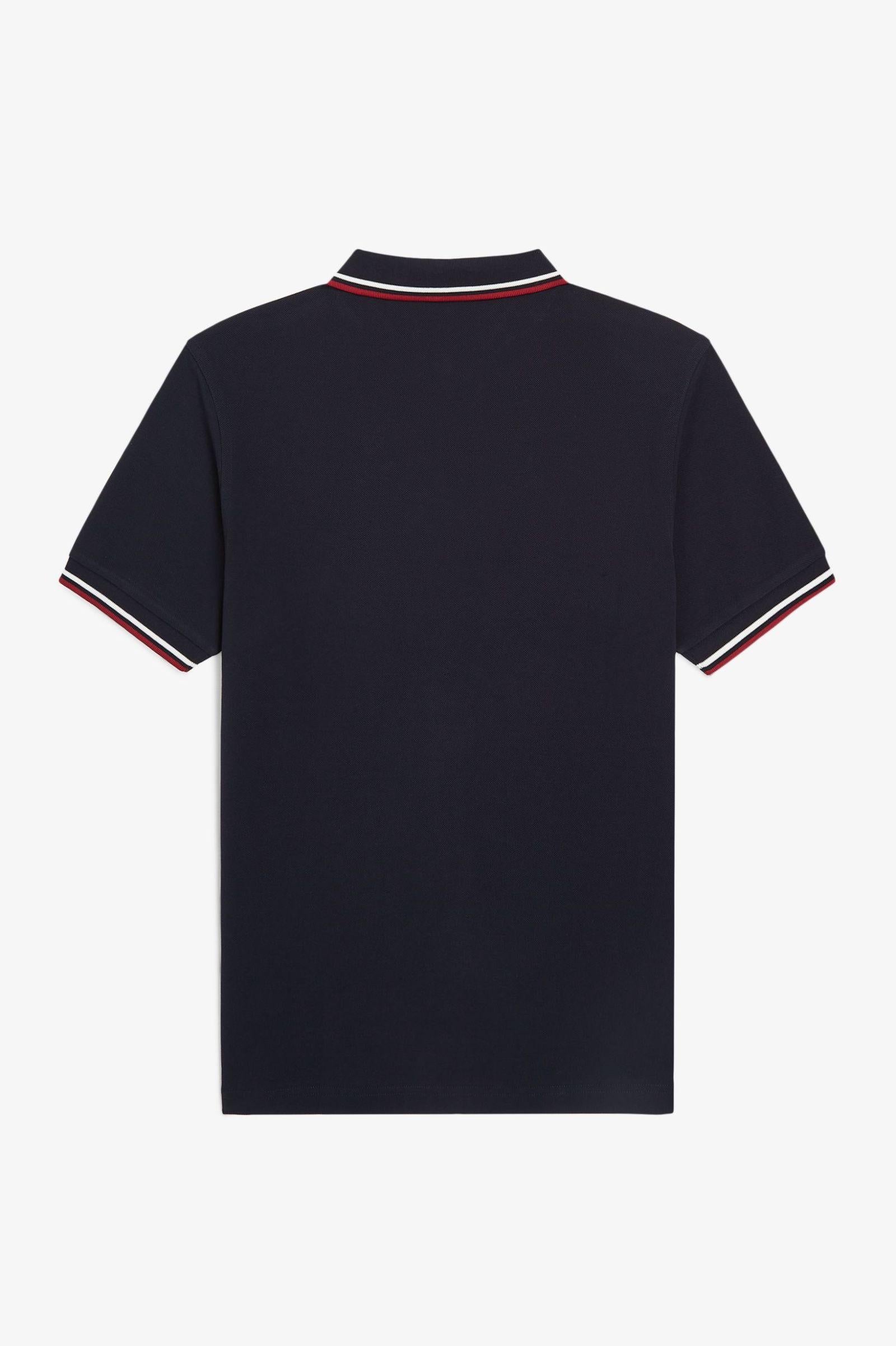 Polo manica corta M3600 T55 FRED PERRY Nvy/swht/bntred 