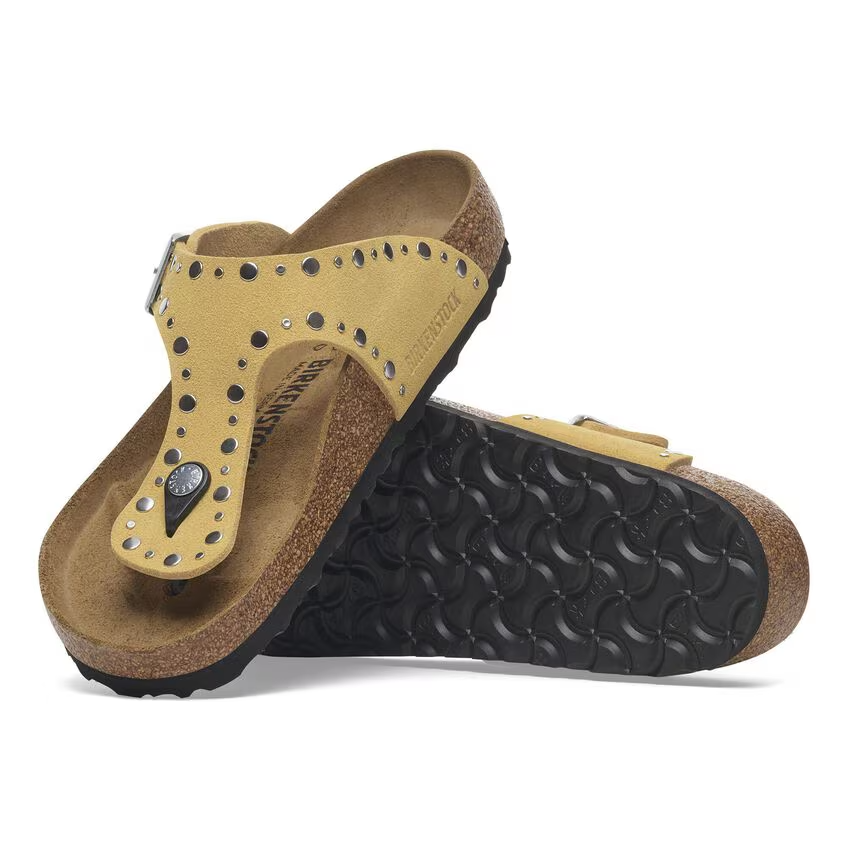 Infradito in pelle scamosciata GIZEH RIVET 1029350 OCHRE BIRKENSTOCK Ocra 