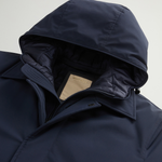 Giaccone con cappuccio CFWOOU0928MRUT3339 3989 WOOLRICH Melton blue 