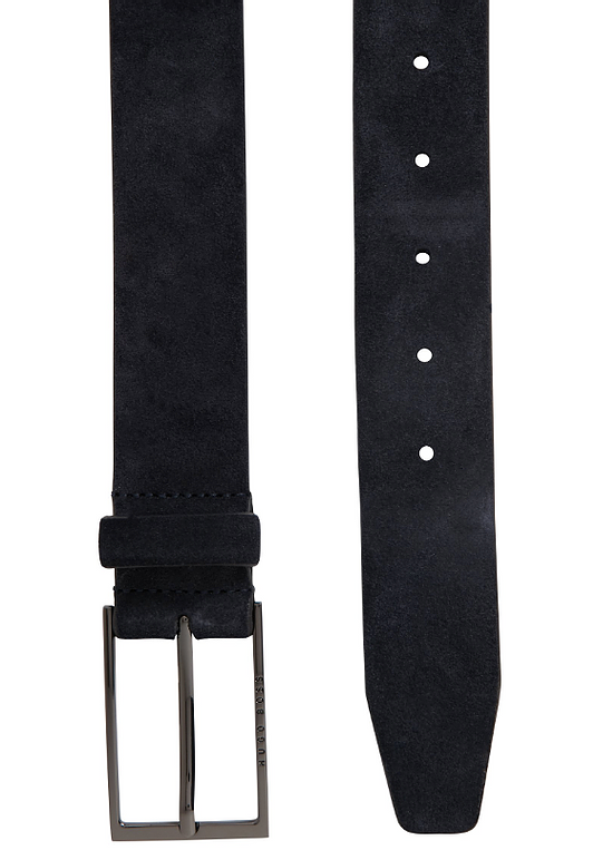 Cintura in pelle suede Calindo 50470776 10201975 02 402 BOSS Dark blue 