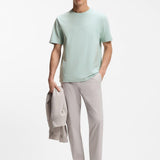 T-shirt in cotone elasticizzato con logo a contrasto 50473278 10242929 01 447 BOSS Turquoise/aqua 