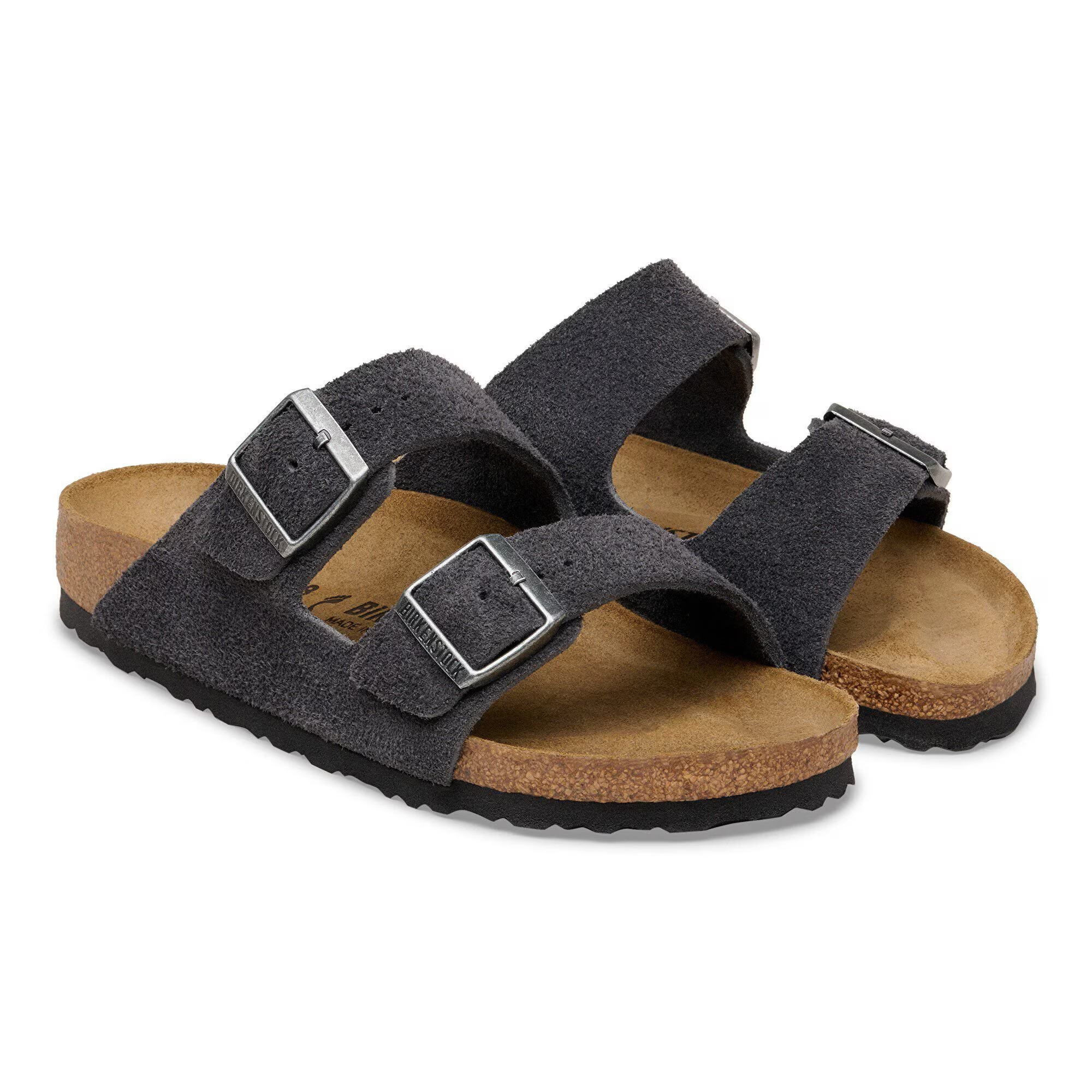 Ciabatta in pelle scamosciata ARIZONA 1031625 CHARCOAL BIRKENSTOCK Charcoal 