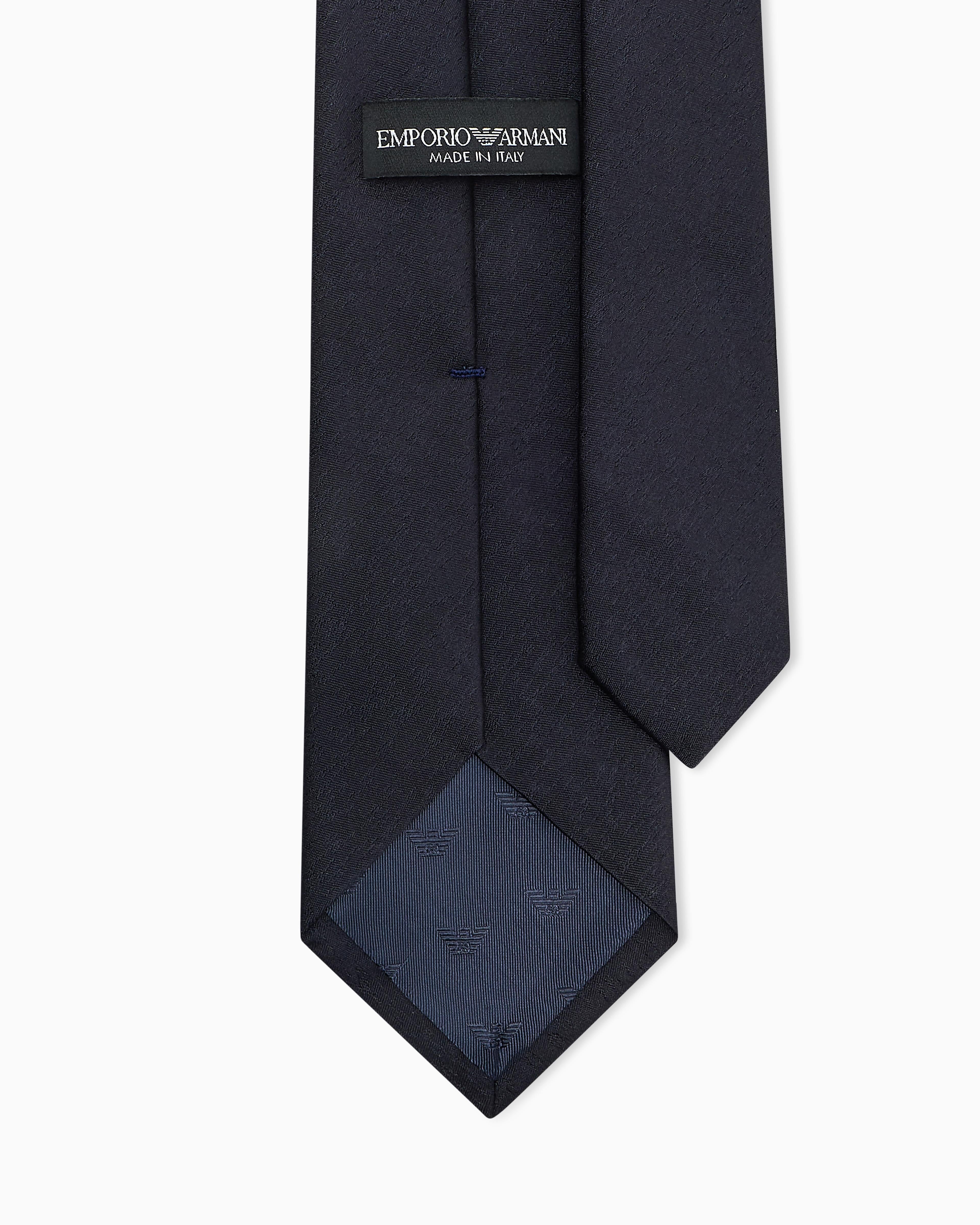 Cravatta in pura seta jacquard EM001344 TE19711 FB172 EMPORIO ARMANI Blu navy 