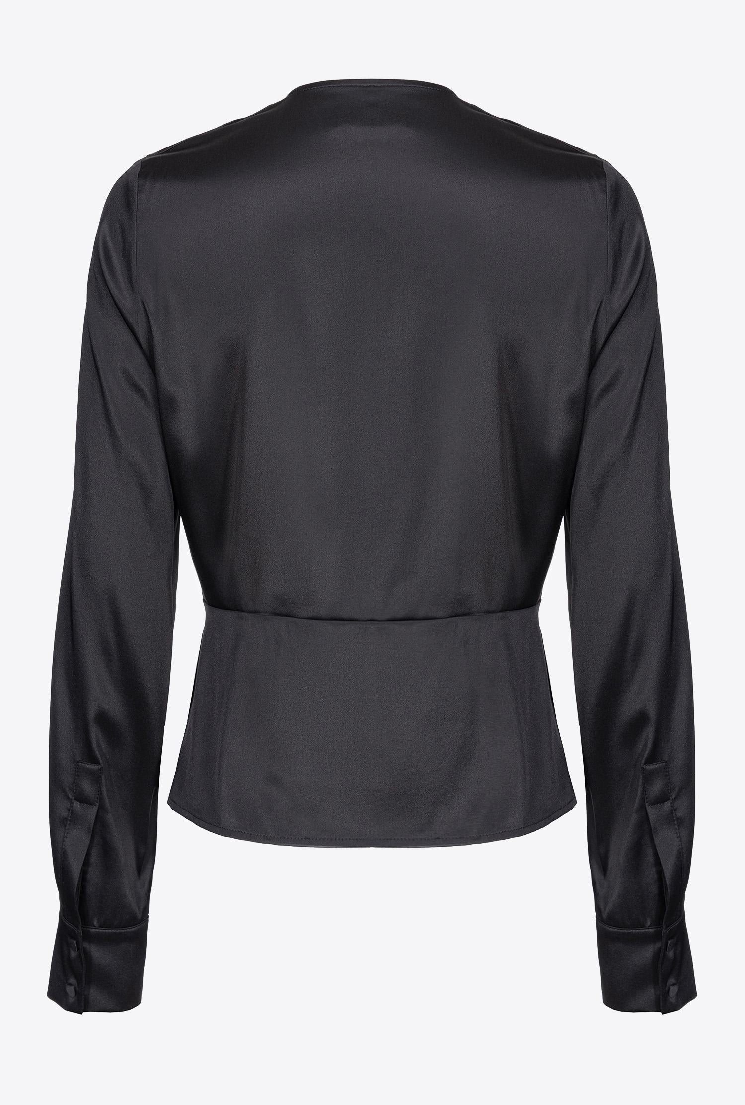 Blusa torchon in seta 100108ZR64 Z99 PINKO Black 
