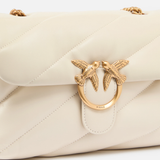 Borsa in pelle 100038A0F2 Z14Q PINKO Bianco seta-antique gold 