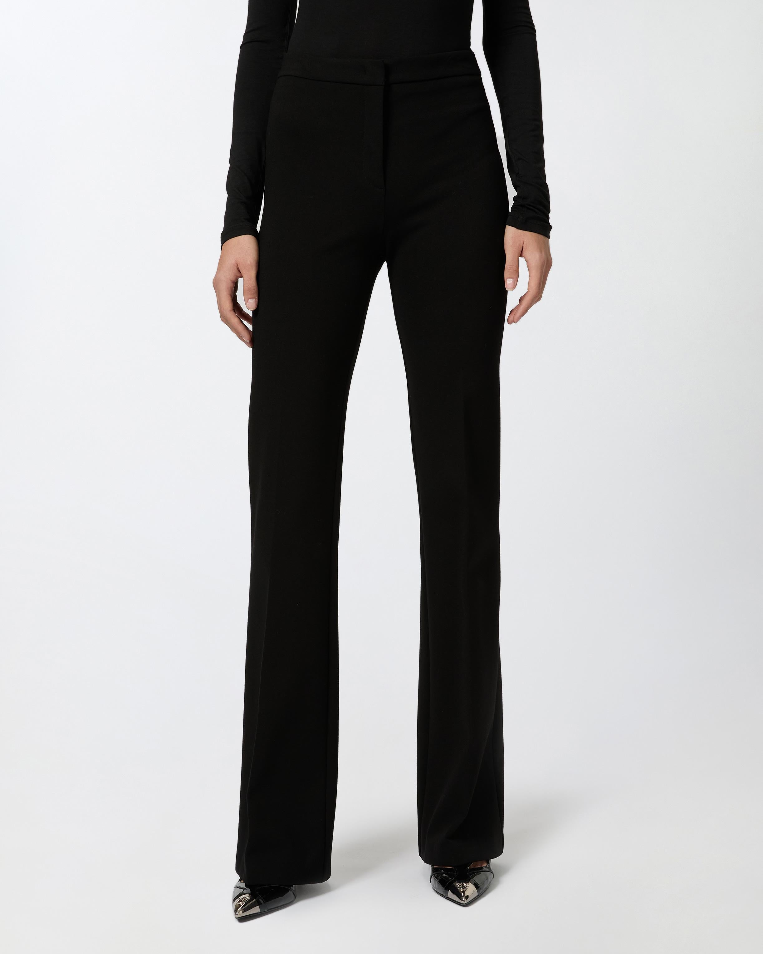 Pantaloni flared punto stoffa 100054A15M Z99 PINKO Black 