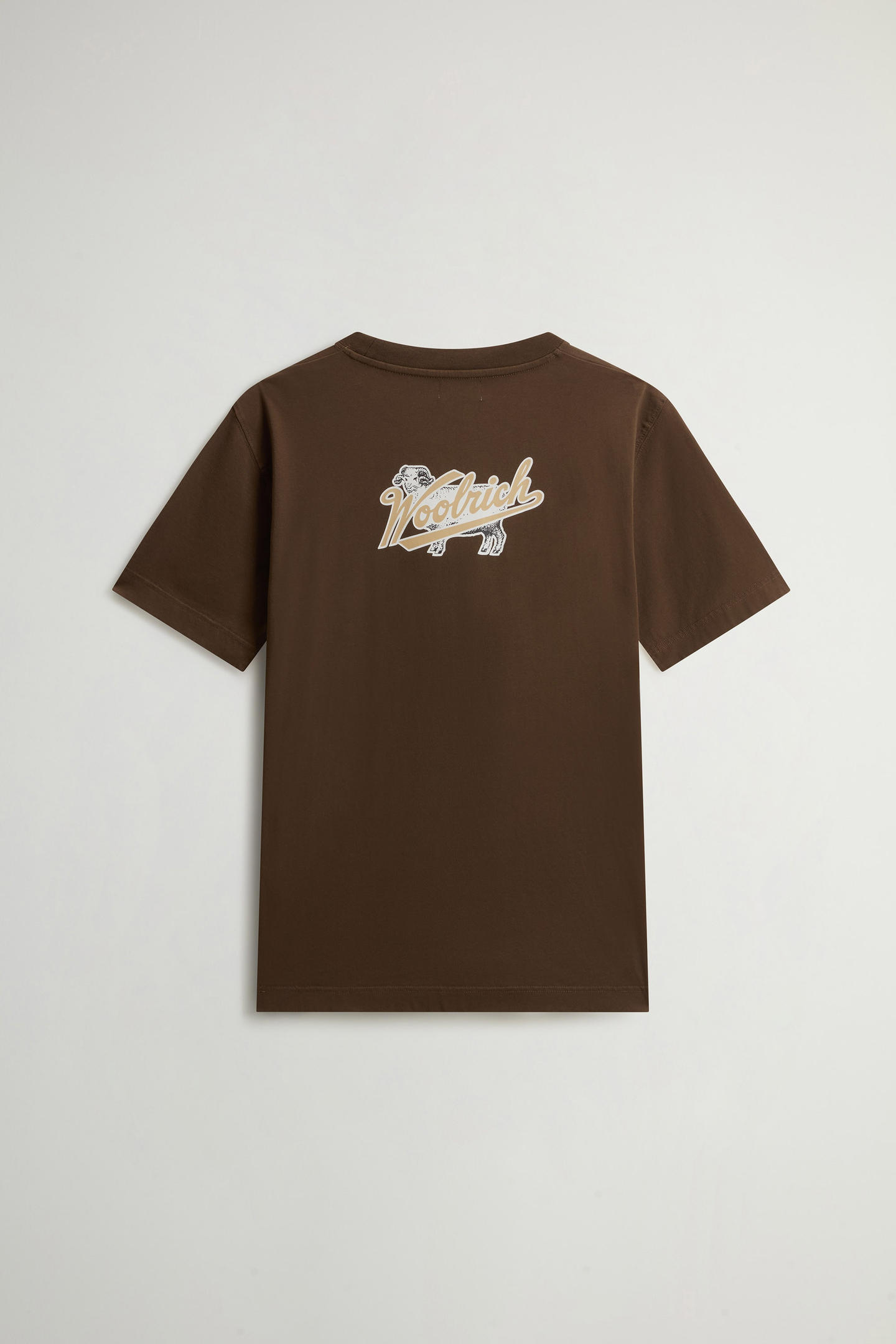 T-Shirt in puro cotone con logo CFWOTE2010MRUT5334 10026 WOOLRICH Slate black 
