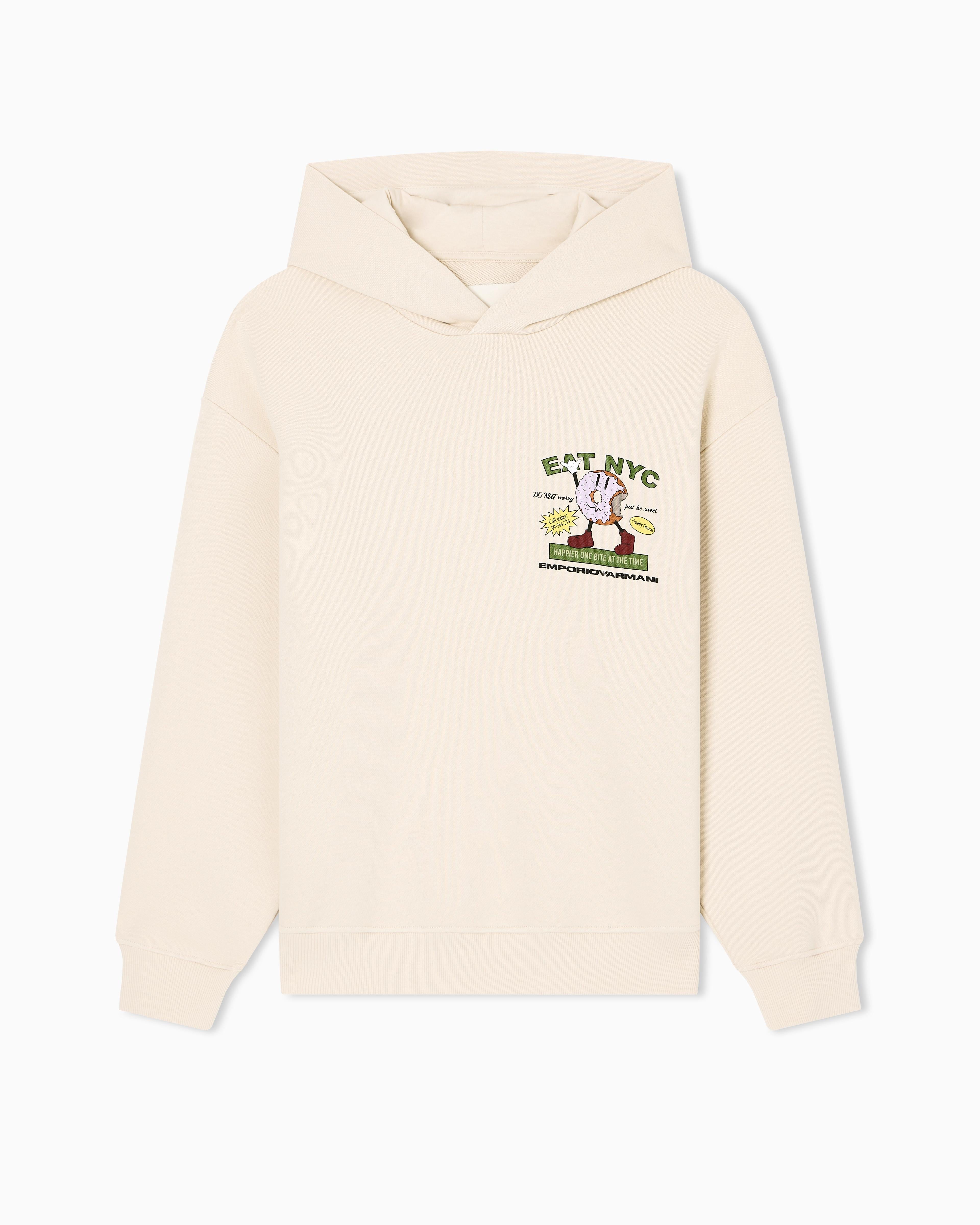 Felpa con cappuccio EM003621 AF12896 M1183 EMPORIO ARMANI Donut beige 